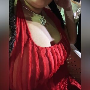 Elegant Red Backless Dress